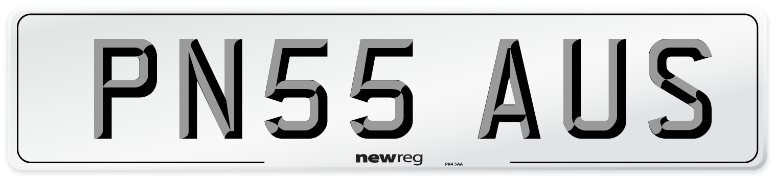 PN55 AUS Number Plate from New Reg